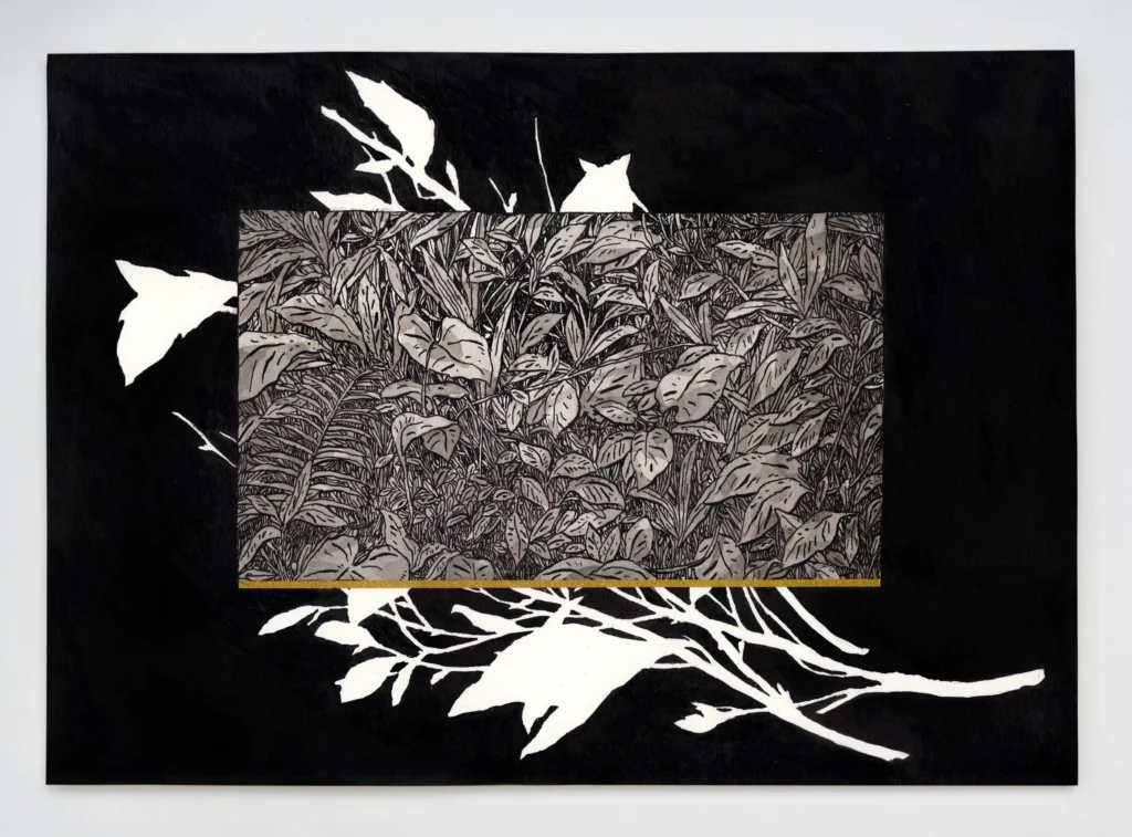 COLLECTE VI _ Encre, lavis et dorure _ 21x29,7cm _ papier OLD MILL 350gr copie