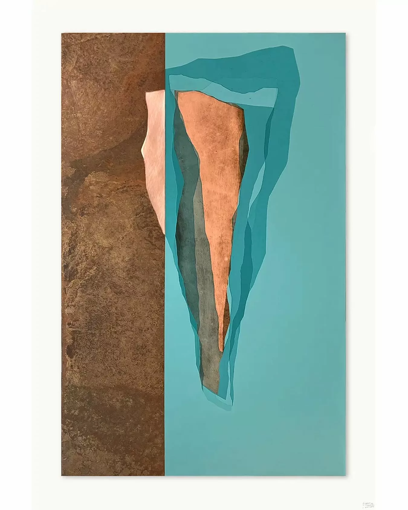 Matière Fantôme
Sérigraphie monotype, photographie & céramique 
 
Collectif Versants @_versants 
Gaëtan CHEVRIER . Jérôme MAILLET . Tangui ROBERT
@gaetanchevrier @_jerome.maillet @tanguirobert 
Exposition 25 septembre - 15 novembre 2025
 
3NG52E
Sérigraphie monotype 
Technique mixte sur cuivre 
70x100 cm
Cet évènement s’inscrit dans le parcours 
 des Arts visuels WAVE 2025 @wavebiennaleartsvisuels 
Le collectif Versants mène depuis plusieurs années des explorations artistiques au cœur des carrières et sites d’extraction, interrogeant la matière, le paysage et la mémoire géologique des lieux.